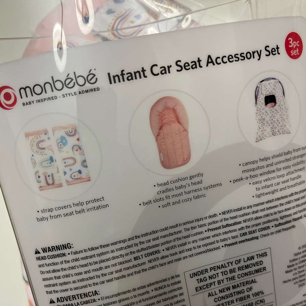 Pink Infant Car Seat Accessory Set - Picture 10 of 10